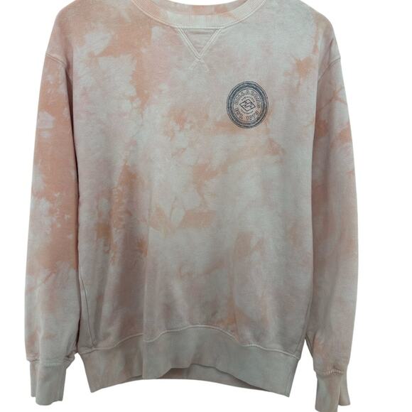 Billabong Tops - Billabong Crewneck Sweatshirt Womens Small Peach Tie Dye Surfcore Beachy Retro